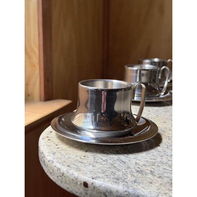 Mid-Century Modern Italian Stella 18/10 Espresso Service in Stainless Steel, 1970, Set of 26 For Sale - Image 17 of 18