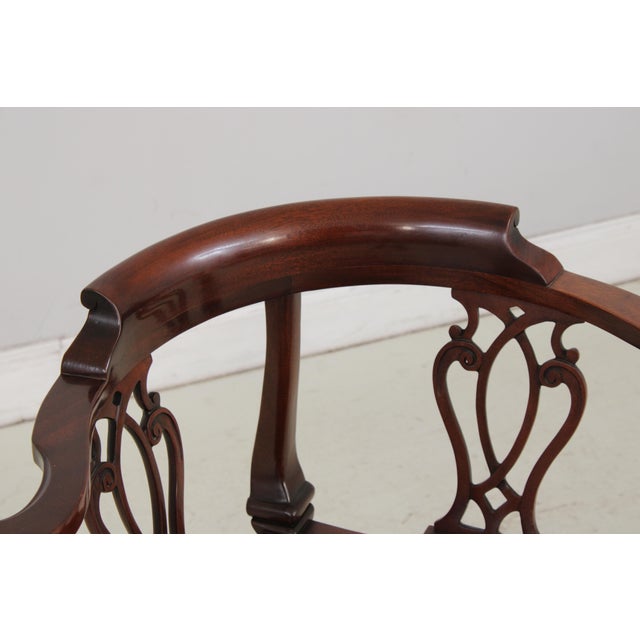 Brown Southwood Ball & Claw Mahogany Corner Chair For Sale - Image 8 of 17