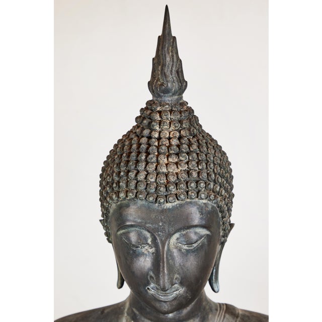 Life-Sized, Antique, Bronze, Thai Buddha For Sale - Image 4 of 6