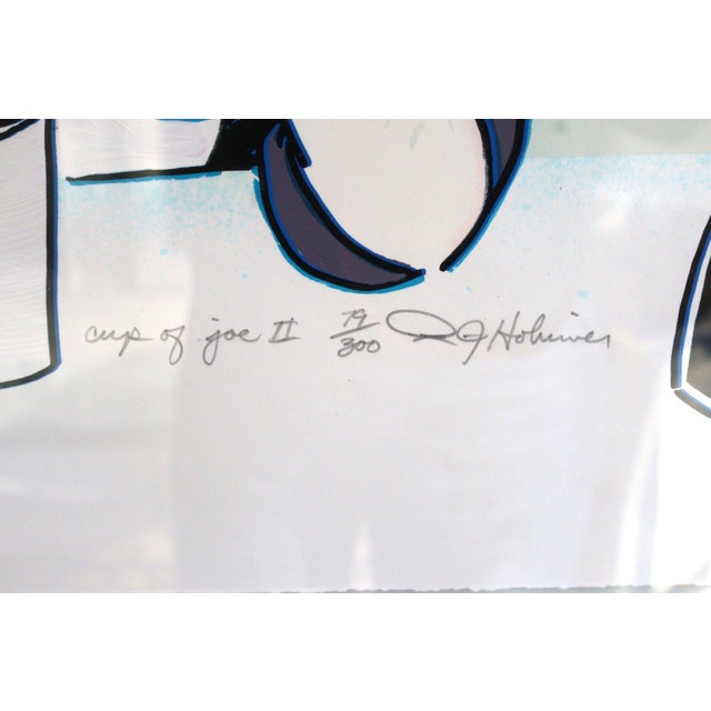 Pop Art Large R. J. Hohimer Signed Limited Edition Serigraph Cup of Joe II Framed Pop Art For Sale - Image 3 of 11