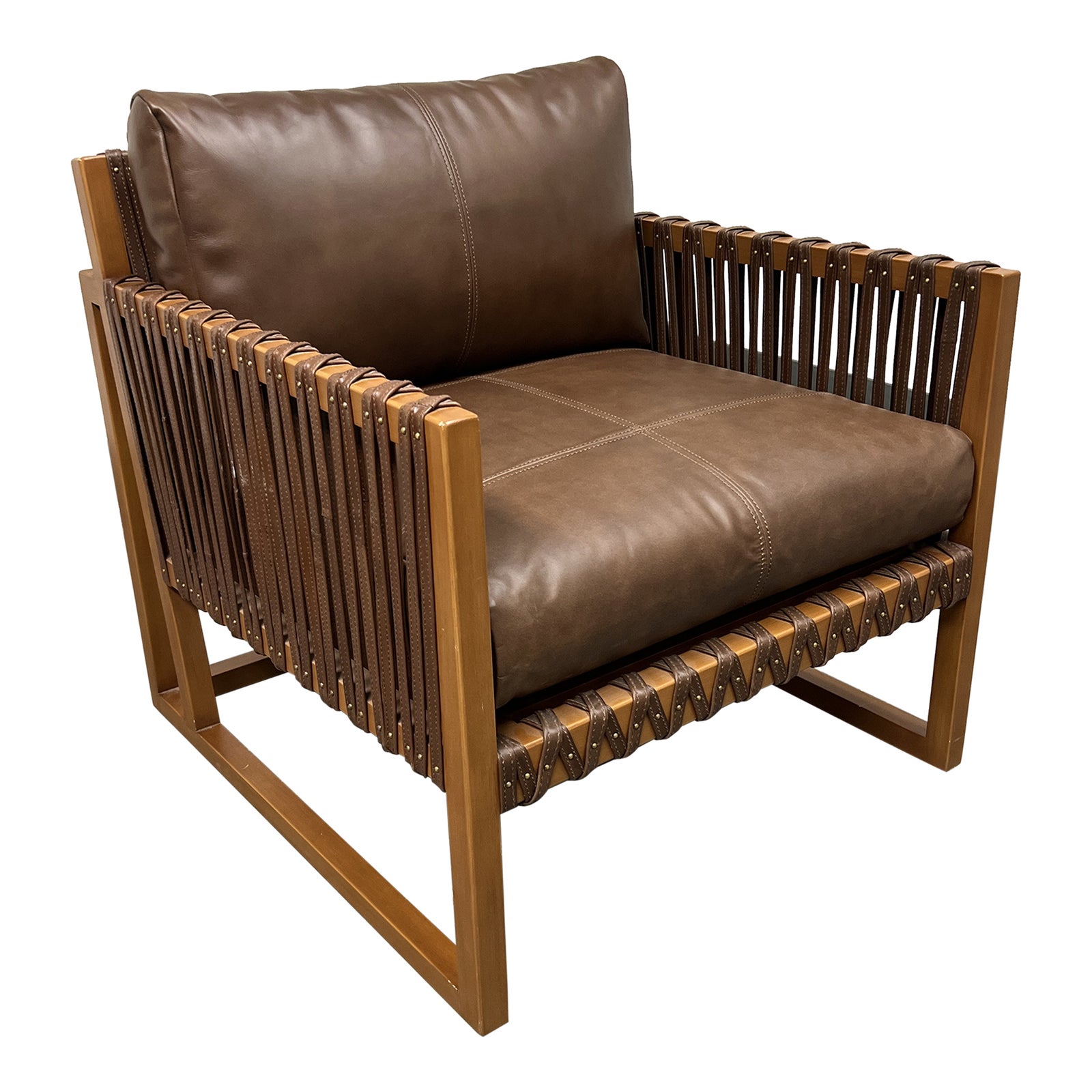 Palecek Commodore Lounge Arm Chair Chairish