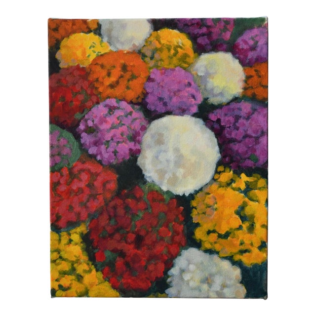 Park Ave. Mums 01 Pop Art Realism Oil Painting For Sale