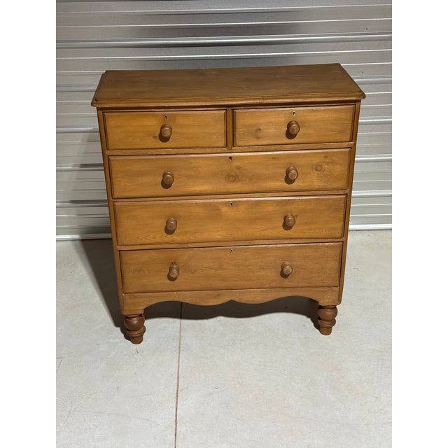 Antique Pine Two Over Three Drawers - Chest of Drawers From England We found this chest of drawers in the "Midlands"...