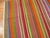 Red Zabihi Collection Striped Colorful Turkish Gallery Size Kilim For Sale - Image 8 of 8