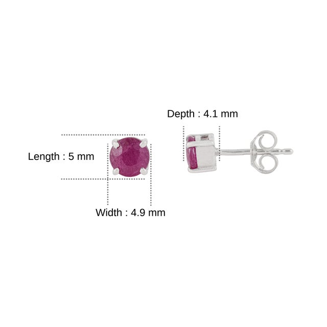 Regal 17.45 Ct Green Onyx Necklace & 1.58 Ct Round Ruby Stud Earrings Jewelry Suite 3 Pieces For Sale - Image 14 of 16