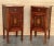 Late 19th Century Italian Marquetry Nightstands with Bronze Crest, Drawers and Doors, 1890, Set of 2 For Sale - Image 5 of 12