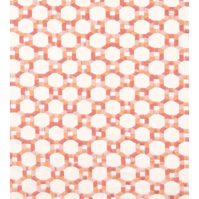 Traditional The House of Scalamandré Island Trellis Fabric, Peach For Sale - Image 3 of 3