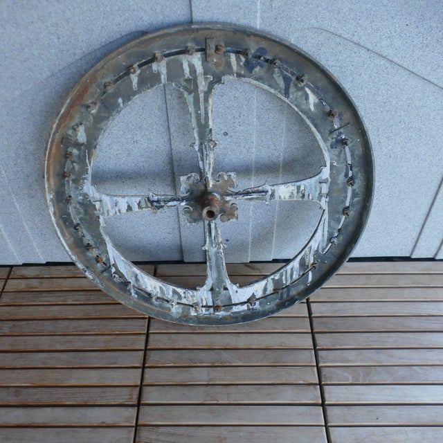 Early 20th Century Antique Elevator Floor Indicator 20" Cast Iron Architectural Salvage For Sale - Image 5 of 18