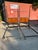 Pair vintage Hollywood Regency style two poster headboards on twin bed frames. Featuring rich burl wood panels paired with...