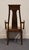 Wood High End Walnut Asian Chinoiserie Dining Arm Chair For Sale - Image 7 of 9