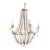 Large Wooden Chandelier - 31" Ø - 6 Lights For Sale