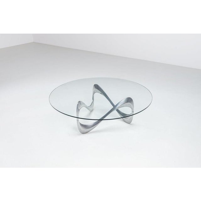1960s Snake Coffee Table attributed to Knut Hesterberg for Ronald Schmitt, Germany, 1965 For Sale - Image 5 of 14