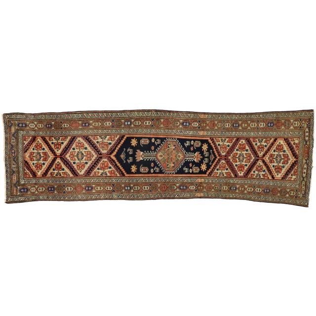 Antique Persian Malayer Hallway Runner - 03'04 X 11'01 For Sale - Image 9 of 10