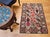 American Vintage American Hand Hooked Rug, Block Design, Folk Art Tapestry, 2x3 For Sale - Image 3 of 12