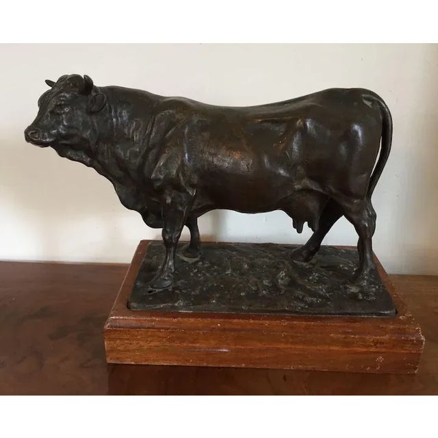 19th Century 19th Century Bronze Sculpture of a Cow For Sale - Image 5 of 11