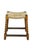 French Country 2 Vintage Spanish Revival Country French Barley Twist Stools Rush Saddle Seats For Sale - Image 3 of 17