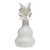 Murano White Zanfirico Ribbons Flower Top Stopper Italian Art Glass Vintage Decorative Vanity Bottle For Sale