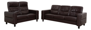 Wave Leather Three-Seater and Two-Seater Sofas from Stressless, Set of 2