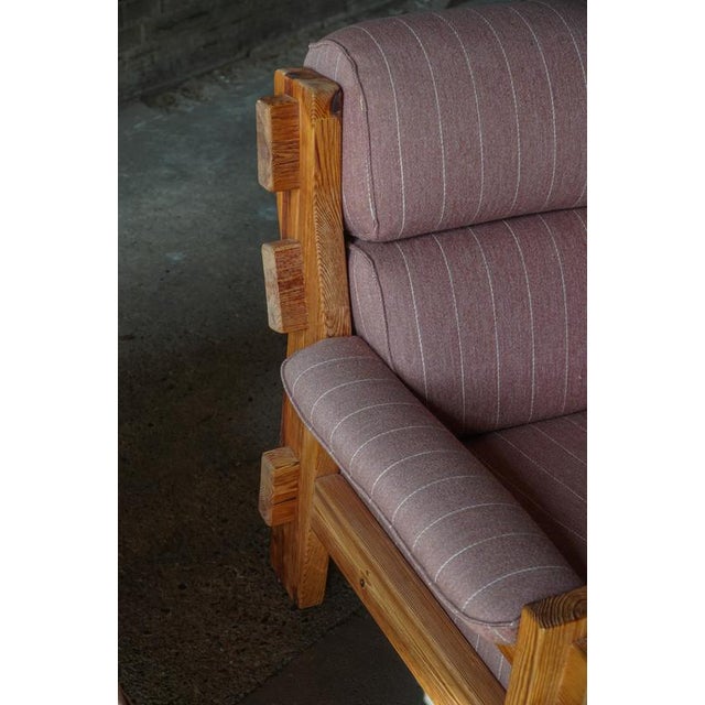 Wood Danish Modern Lounge Chairs in Pine and Wool from Christian IV, 1970s, Set of 2 For Sale - Image 7 of 16