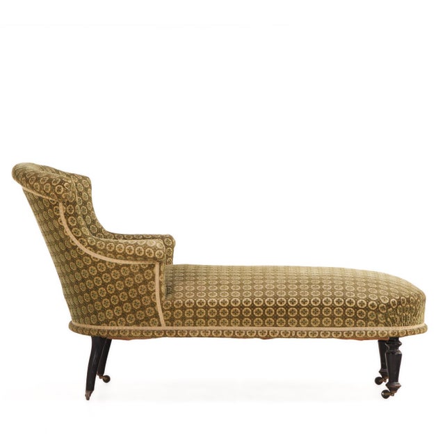French Napoleon III Chaise Longue, C 1860 For Sale - Image 4 of 7