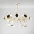 Mid-Century Ivory Brass Chandelier, 1960s For Sale - Image 9 of 11