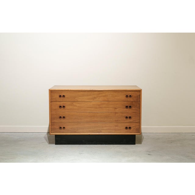 Vintage Four-Drawer Chest in Walnut, 1960 For Sale - Image 6 of 6