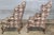 Late 20th Century Pair Southwood Mahogany Philadelphia Style Wing Chairs Needlepoint Fabric For Sale - Image 9 of 11