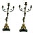 Late 20th Century Bronze Cherub Candelabra Pair on Marble Bases, Empire Style, 21.2"h For Sale
