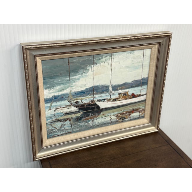 Design Plus Gallery presents "Marine Life Reflection", an original oil painting. Signed by artist, (on lower left of...