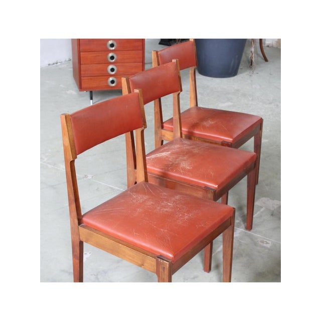 Brown Leather Chairs, 1960s, Set of 6 For Sale - Image 8 of 18