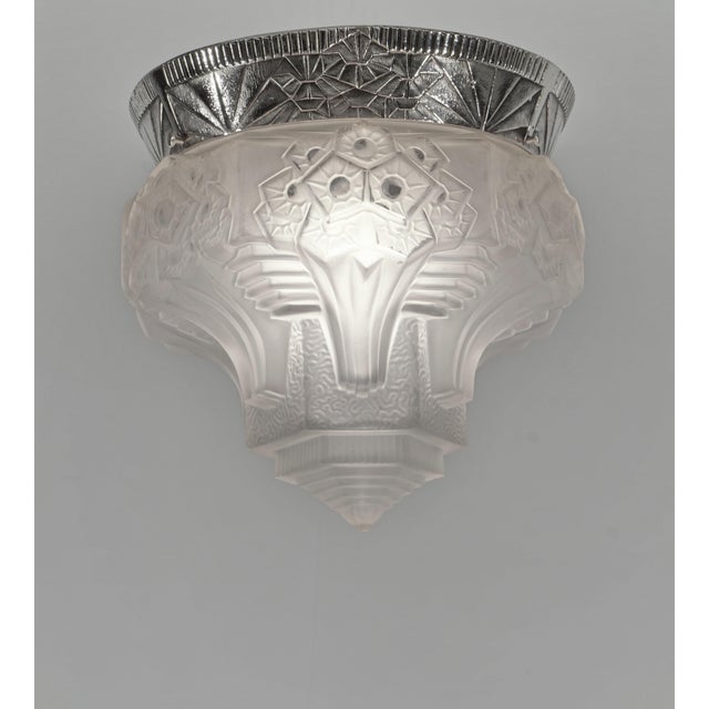1930s 1930s French Art Deco Flush Mount by Muller Freres For Sale - Image 5 of 11