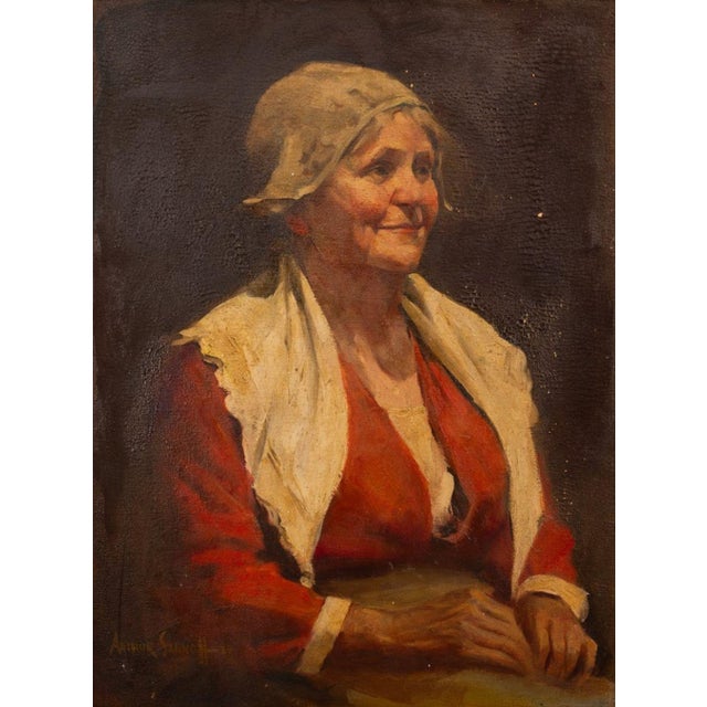 Arthur Saron Sarnoff (American, 1912-2000), Portrait of a Female Peasant, Oil on Canvas, 1934, signed and dated lower...