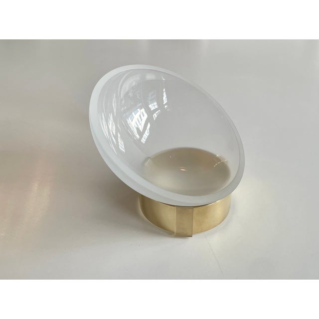 Metal Skultuna Bowl in Glass and Brass by Michael Kurpatov, 1960s For Sale - Image 7 of 14