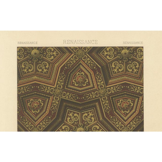 Renaissance Ceiling Design, 1869, Paper For Sale - Image 4 of 10