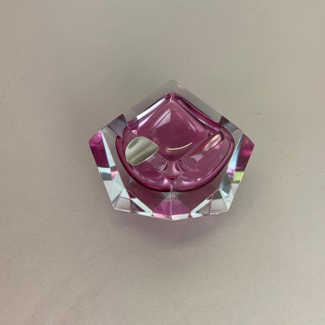 Gold Italian Pink Diamond Bowl Ashtray from Flavio Poli, 1970s For Sale - Image 8 of 18