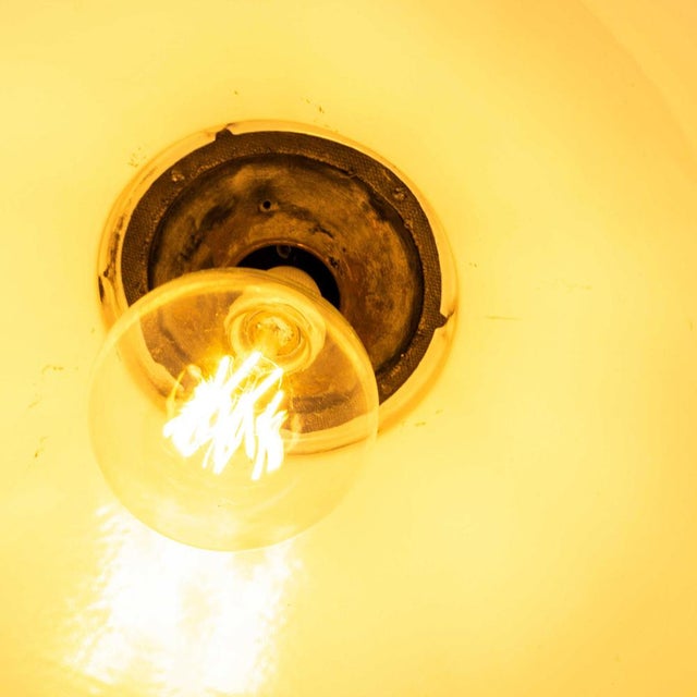 Double Domed Benjamin Enamelled Pendant Lamp, 1950s For Sale - Image 10 of 14