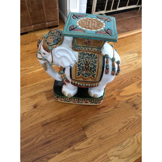 Boho Chic Mid Century Garden Seat For Sale - Image 3 of 10