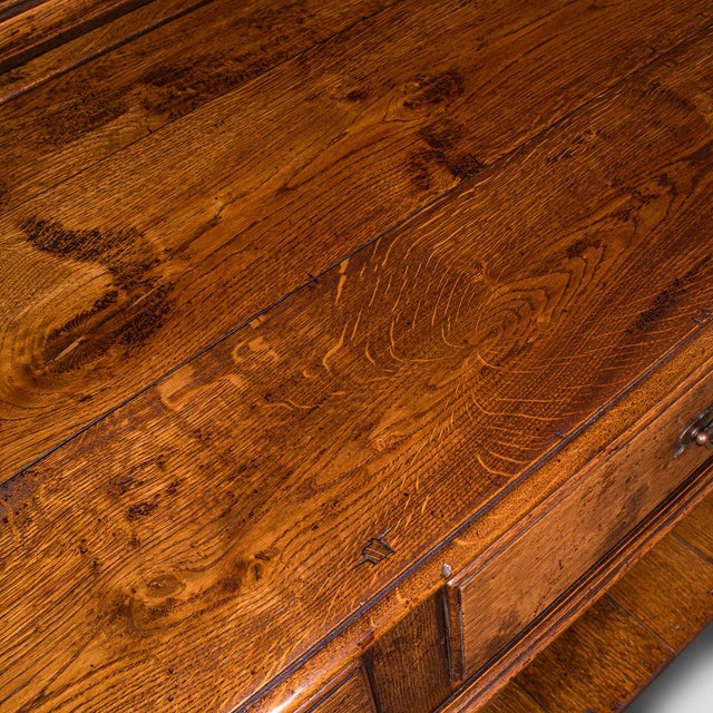 Vintage Suffolk Dresser Base, English, Oak, Victorian Revival, Kitchen Sideboard For Sale - Image 9 of 12