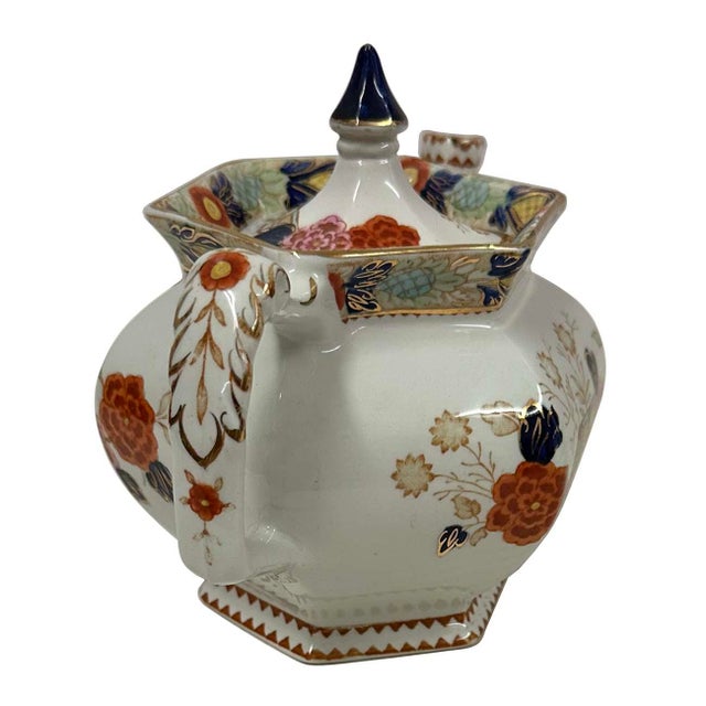 Antique Woods Ware Wincanton Hand Painted Porcelain Teapot For Sale In Los Angeles - Image 6 of 10