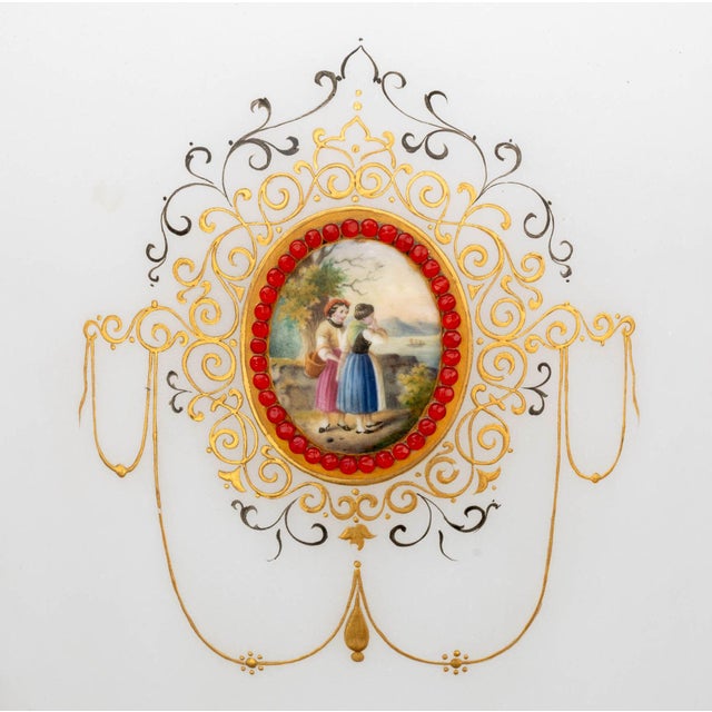 French Style Milk Glass Vase Mounted as a Lamp For Sale - Image 4 of 9