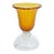 Murano Amber and Clear Glass Vase or Candleholder For Sale