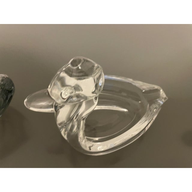 1960s Glass Duck Trinket Dishes- Set of 3 For Sale - Image 4 of 7