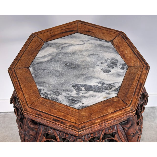This is a great piece of vintage mid 20th century Chinese export furniture, with deeply pierced and carved apron work...