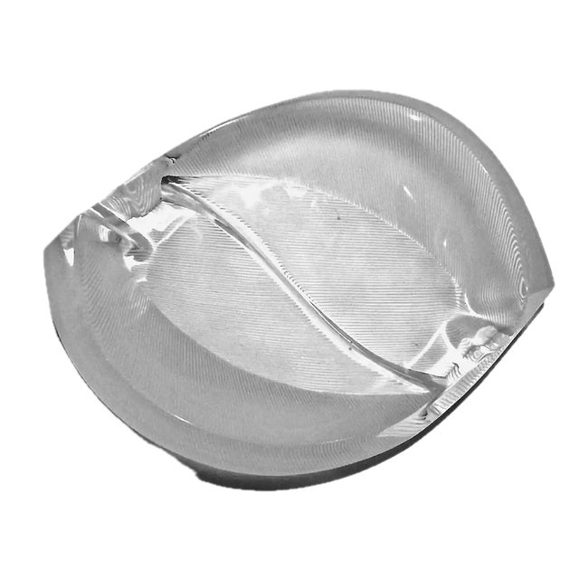 Mid-Century Modern Vintage Mid-Century Modern Abstract Lalique Crystal Dish. For Sale - Image 3 of 6