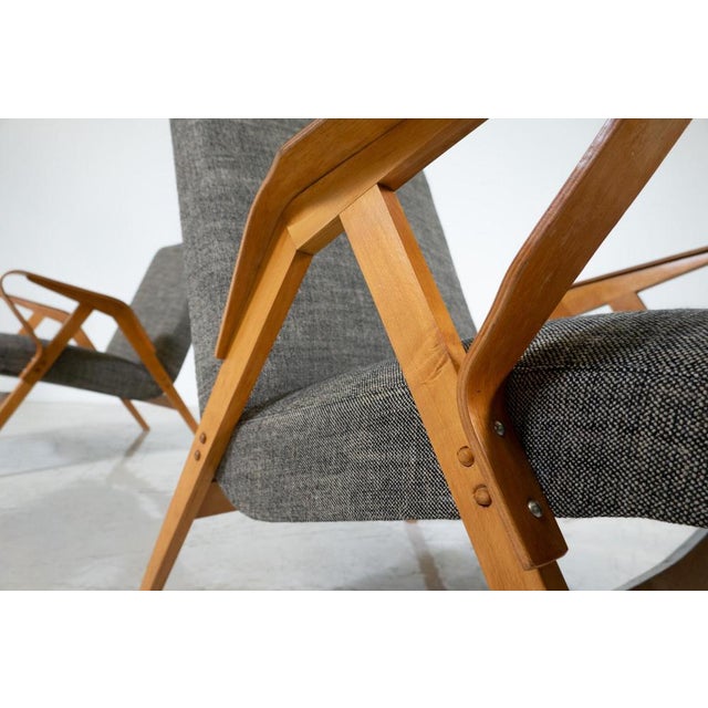 Set of Mid-Century Modern Armchairs, 1950s For Sale - Image 3 of 8