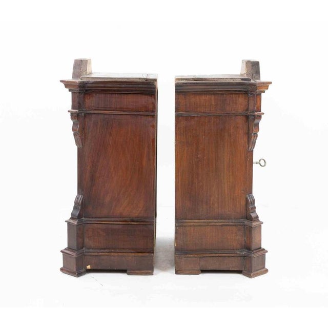 Wood Wall Units with Door and Drawer, Italy, Early 20th Century, Set of 2 For Sale - Image 7 of 11