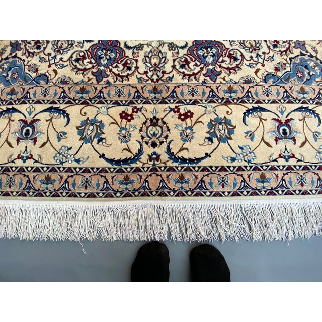 Persian Persian Isfahan Fine Silk and Wool Rug 8'6 X 11'10 For Sale - Image 3 of 12