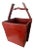 Red Lacquered Wooden Chinese Rice Container Planter or Jardiniere For Sale