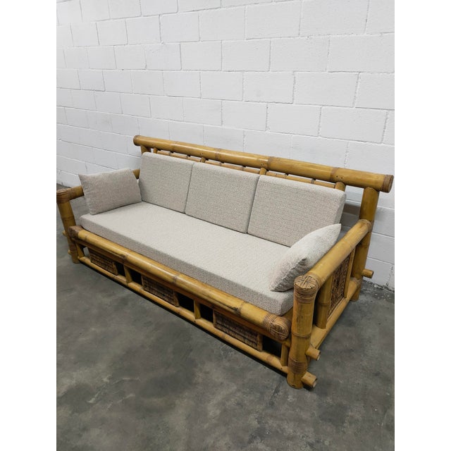 Mid-Century Bamboo Cama Sofa For Sale - Image 15 of 15