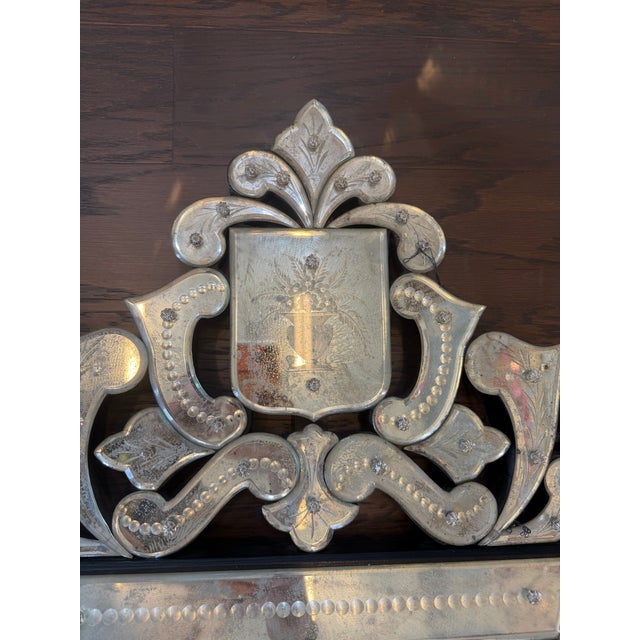 Wood 19th Century Venetian Mirrors a Pair. For Sale - Image 7 of 8